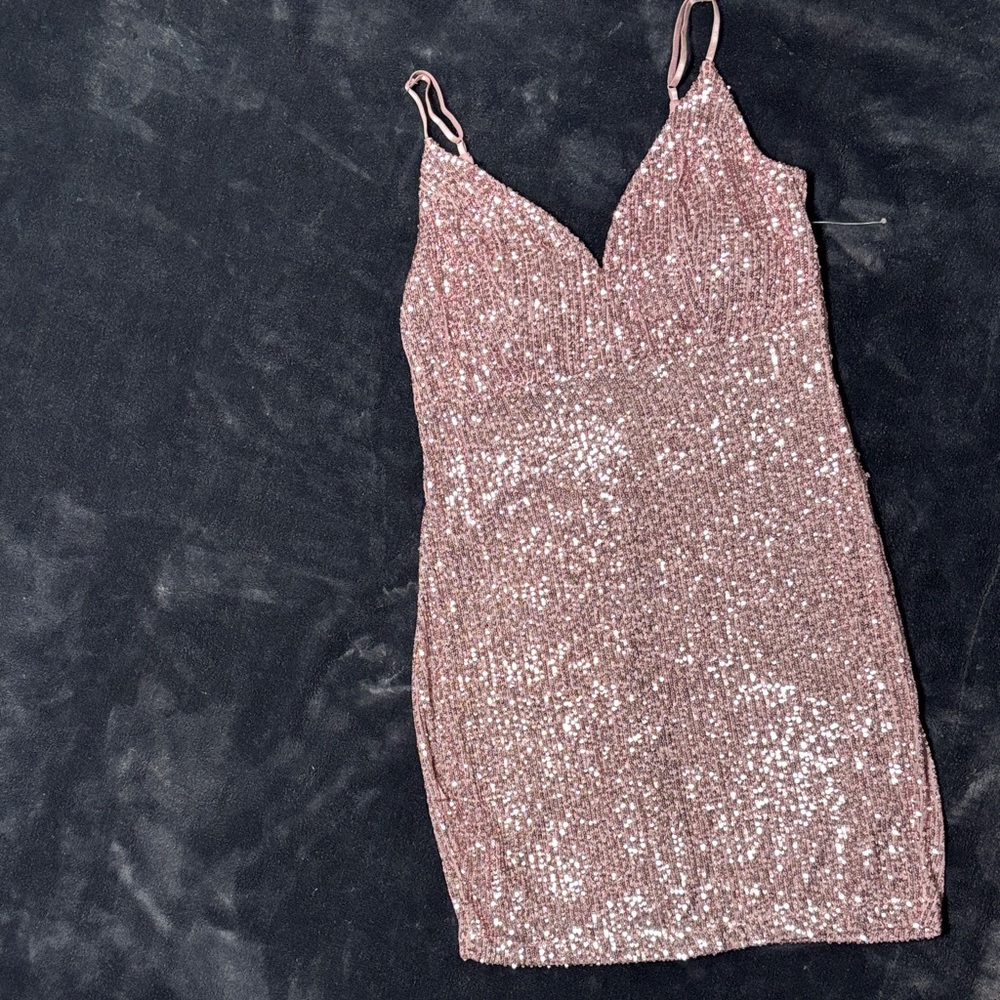 Emerald Sundae Sparkling Pink Mini Dress